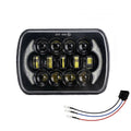 7 inch(5X7)/(7X6) H4 DC 9V-30V 30000LM 300W 8LEDs Car Square Shape LED Headlight Lamps for Jeep Wrangler, 8LEDs