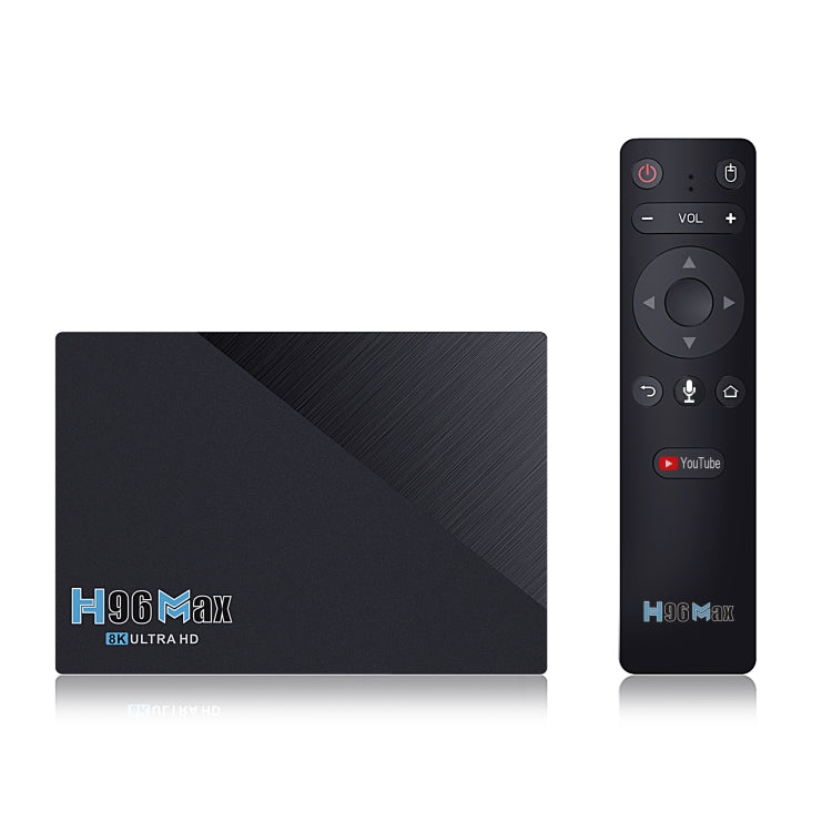 H96 Max 8K Android 11.0 TV Box, 8GB RAM, 64GB ROM, Dual-Band WiFi, UK Plug