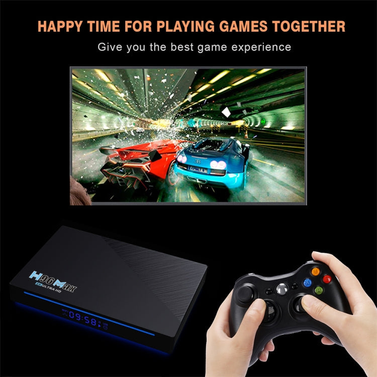 H96 Max 8K Android 11.0 TV Box, 8GB RAM, 64GB ROM, Dual-Band WiFi, UK Plug
