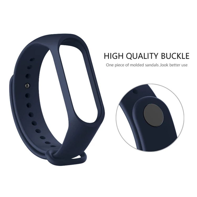 For Xiaomi Mi Band 6 (CA8856) Solid Color Silicone Watch Band(Black)