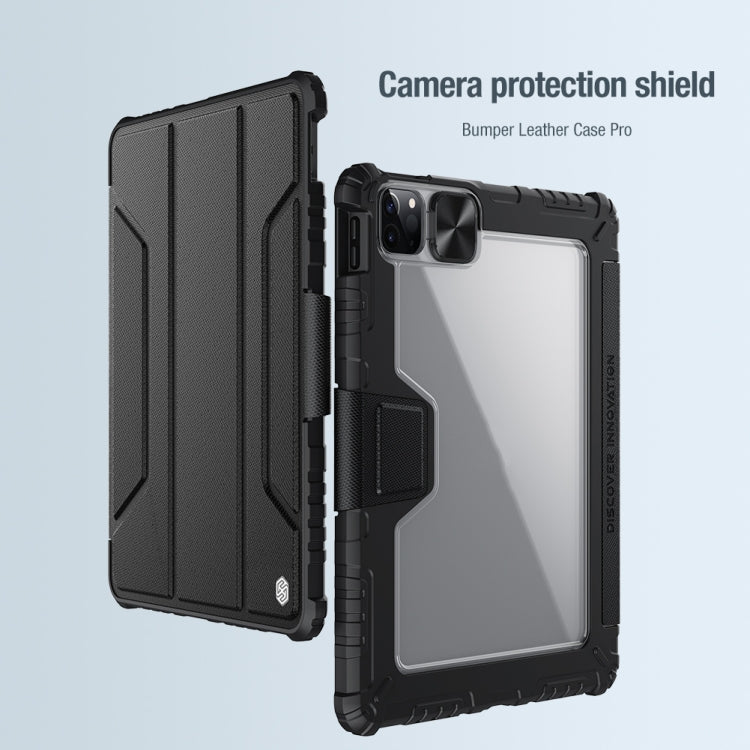 NILLKIN Armoured Pro Flip Cover Leather Case With Stand & Pen Slot & Sleep Function For iPad Air 2022 / 2020 10.9 / Air 4 / Pro 11 inch (2020)