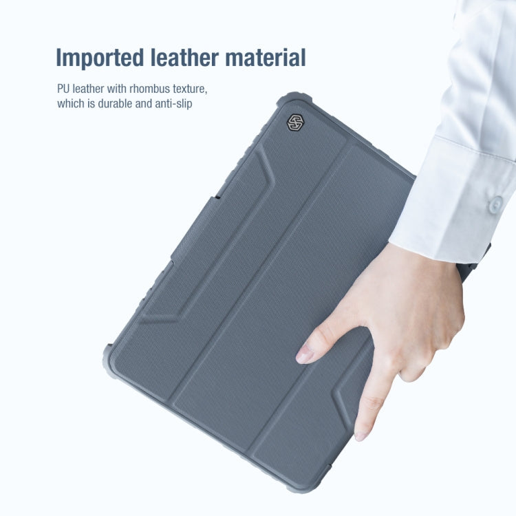 NILLKIN Armoured Pro Flip Cover Leather Case With Stand & Pen Slot & Sleep Function For iPad Air 2022 / 2020 10.9 / Air 4 / Pro 11 inch (2020)