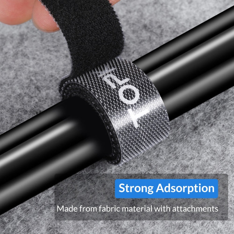 4 PCS Reusable & Dividable Nylon Tie-wraps Hook and Loop Fastener Cable Ties, 1m