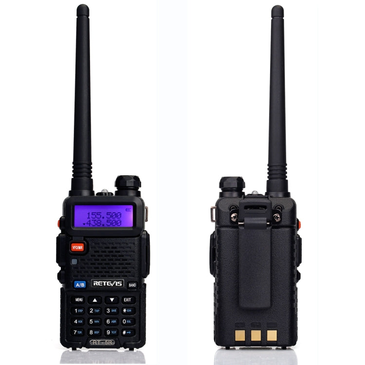 RETEVIS RT-5R 400-520MHz + 136-174MHz 128CHS USB Two-segment Handheld Walkie Talkie, USB