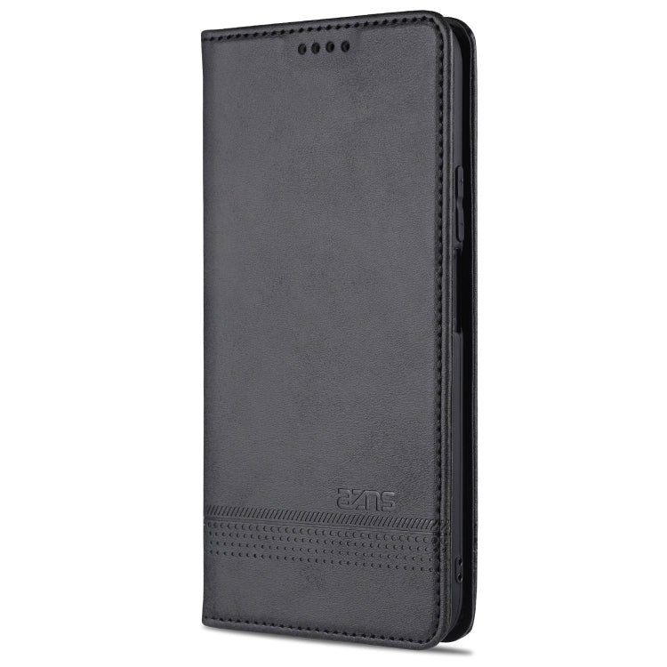 For Huawei P smart 2021 AZNS Magnetic Calf Texture Horizontal Flip Leather Case with Card Slots & Holder & Wallet(Black)