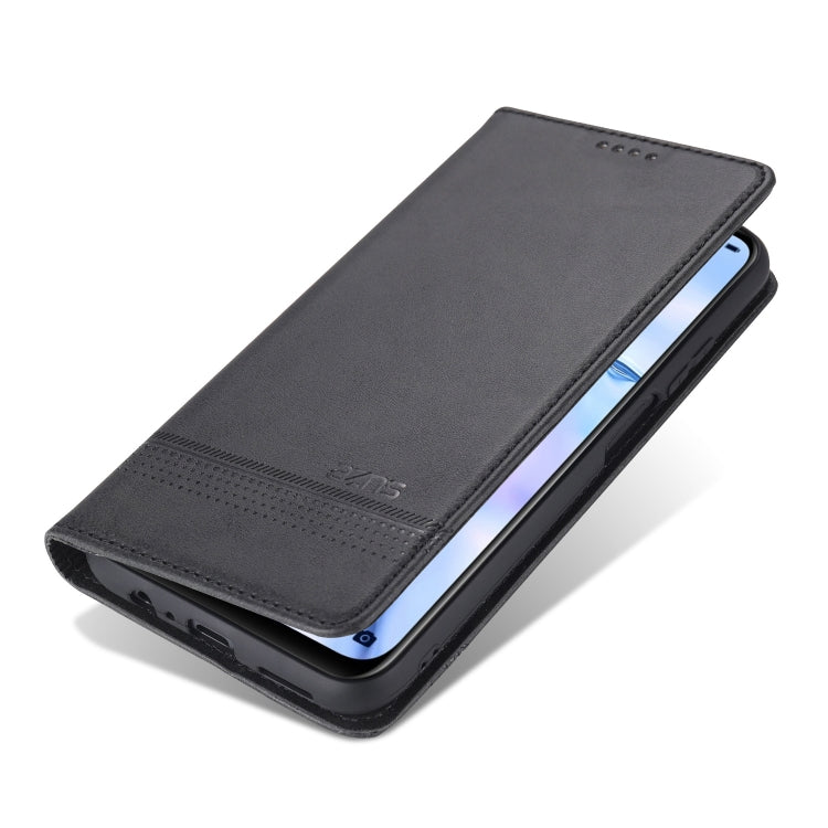 For Huawei P smart 2021 AZNS Magnetic Calf Texture Horizontal Flip Leather Case with Card Slots & Holder & Wallet(Black)