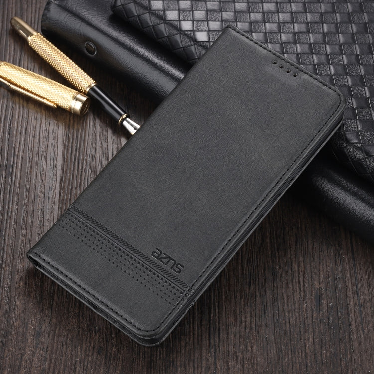 For Huawei P smart 2021 AZNS Magnetic Calf Texture Horizontal Flip Leather Case with Card Slots & Holder & Wallet(Black)