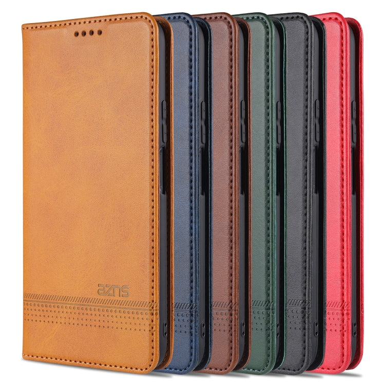 For Huawei P smart 2021 AZNS Magnetic Calf Texture Horizontal Flip Leather Case with Card Slots & Holder & Wallet(Black)