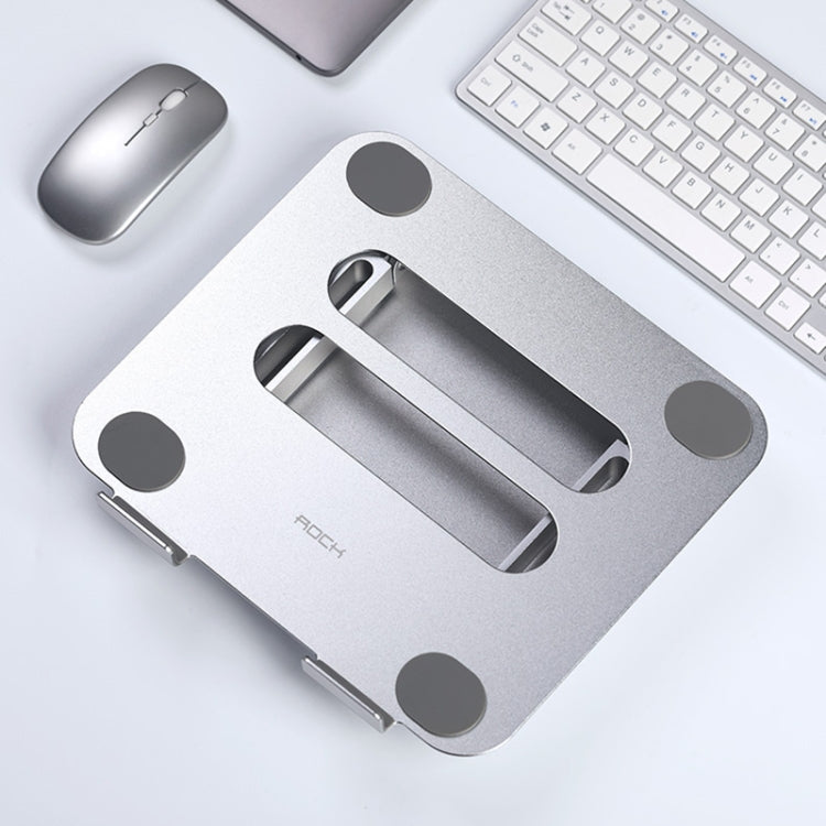 ROCK RPH0972 Aluminum Alloy Liftable Laptop Cooling Bracket(Silver)