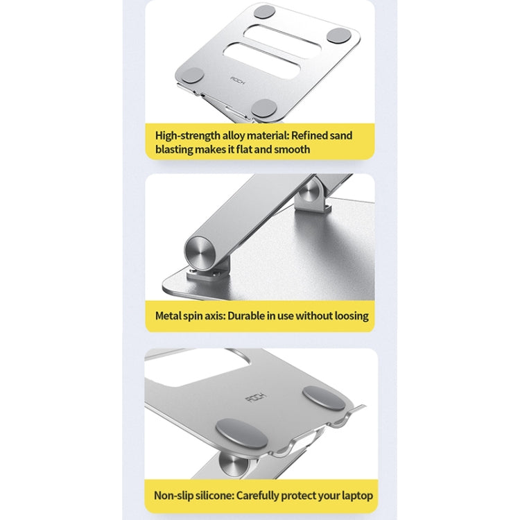 ROCK RPH0972 Aluminum Alloy Liftable Laptop Cooling Bracket(Silver)