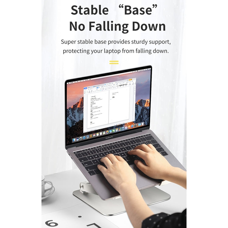 ROCK RPH0972 Aluminum Alloy Liftable Laptop Cooling Bracket(Silver)