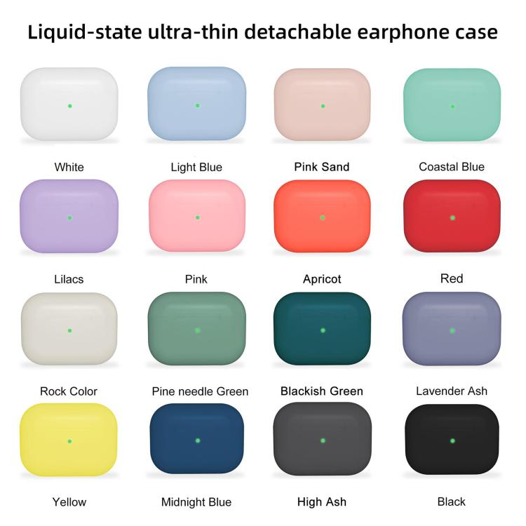 For Apple AirPods Pro Ultra-thin Liquid Silicone Wireless Earphone Protective Case