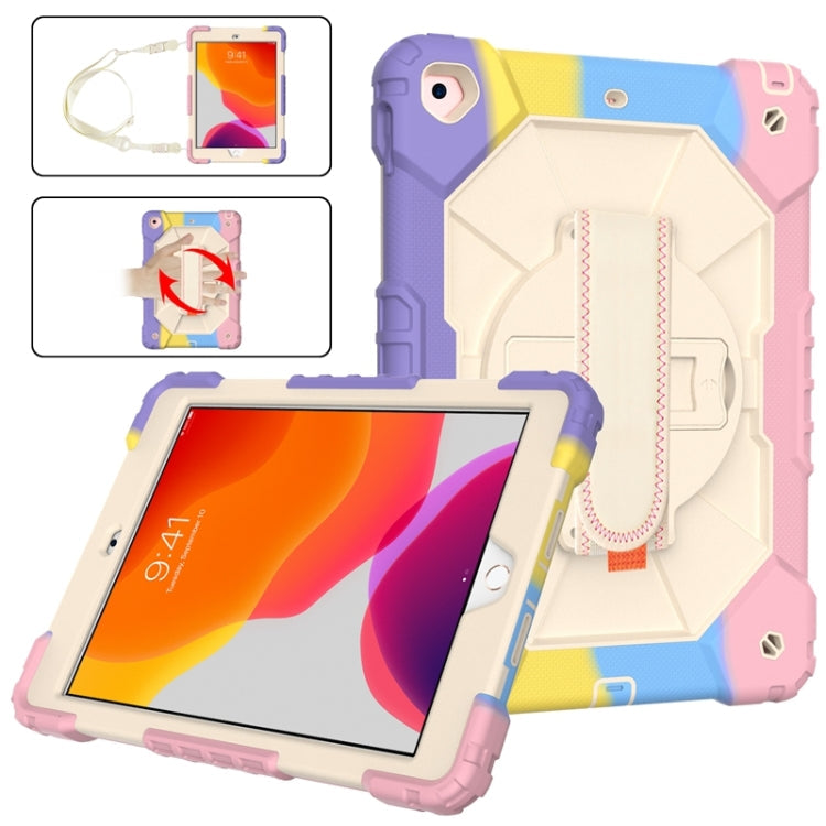 Contrast Color Robot Shockproof Silicon + PC Protective Case with Holder & Shoulder Strap, For iPad 10.2 2021 / 2020 / 2019