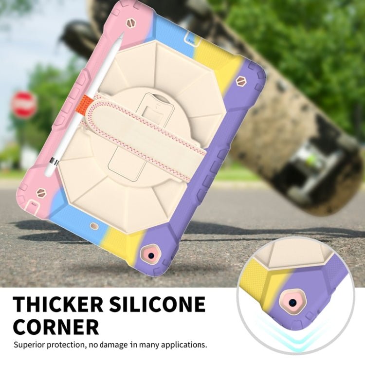 Contrast Color Robot Shockproof Silicon + PC Protective Case with Holder & Shoulder Strap, For iPad 10.2 2021 / 2020 / 2019