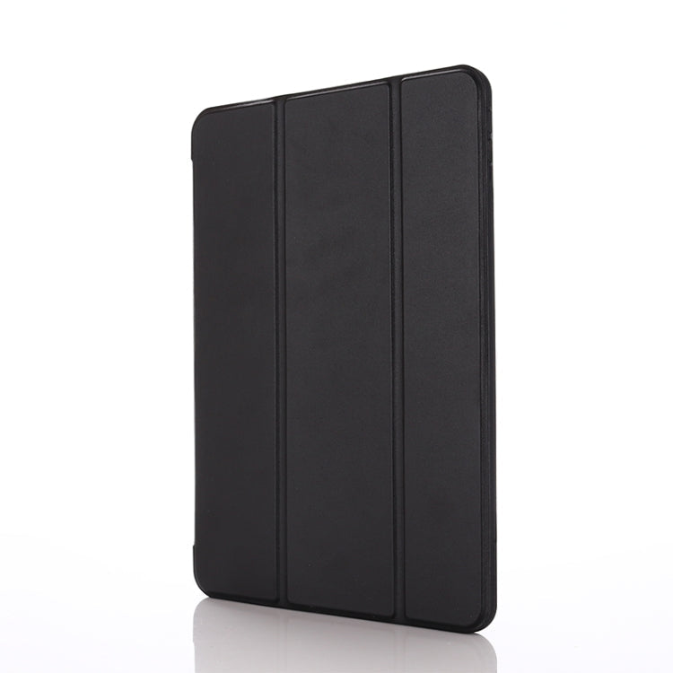 For iPad Pro 11 2022 / 2021 / 2020 TPU Horizontal Flip Leather Tablet Case with Three-folding Holder(Black)