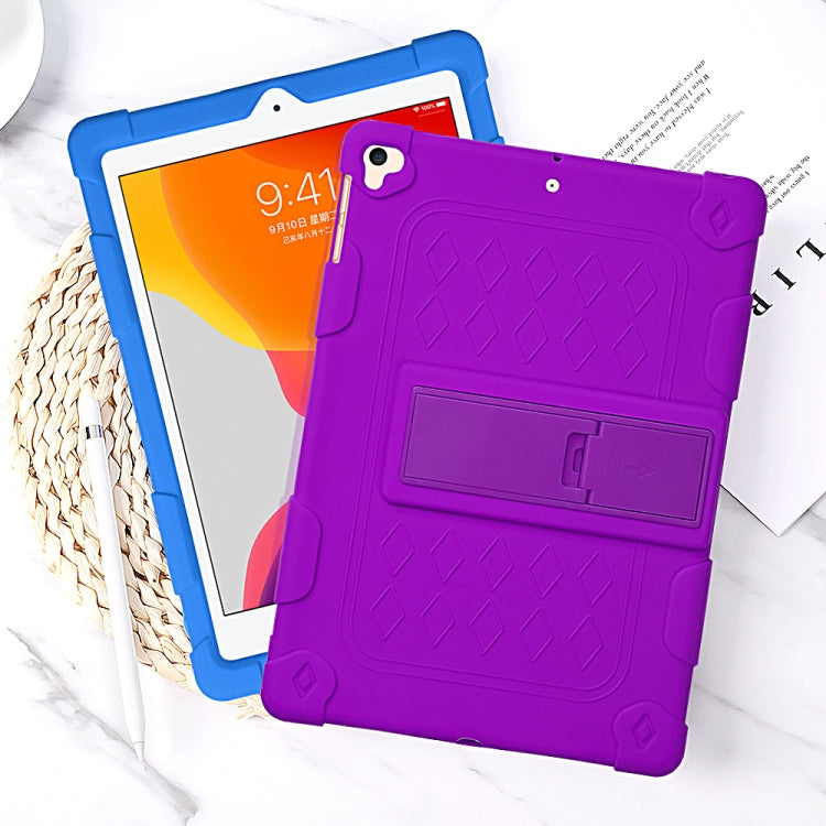 All-inclusive Silicone Shockproof Case with Holder For iPad 9.7 2018/2017 / Air 2 / Air / Pro 9.7 2016(Orange)