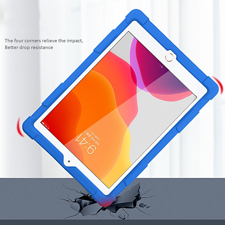 All-inclusive Silicone Shockproof Case with Holder For iPad 9.7 2018/2017 / Air 2 / Air / Pro 9.7 2016(Orange)