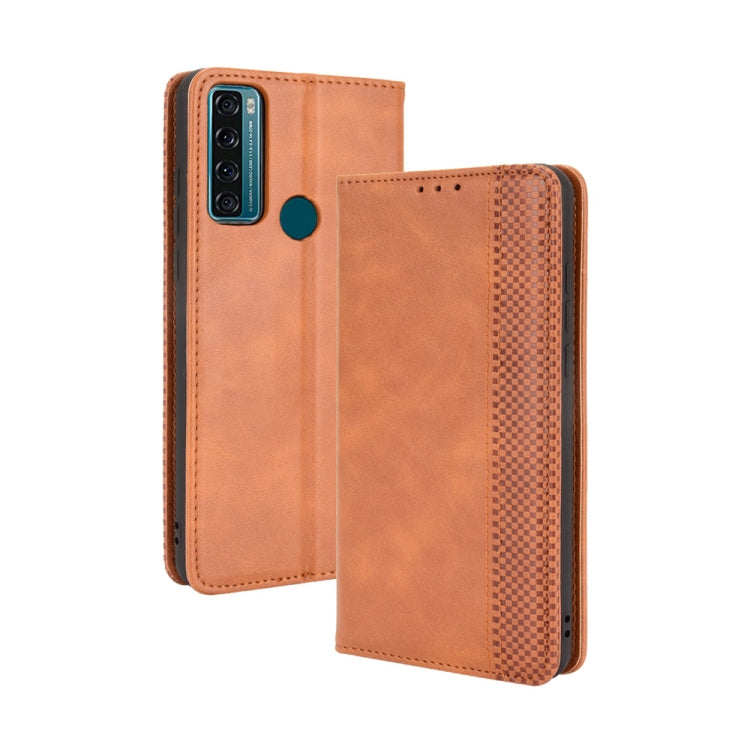 Magnetic Buckle Retro Crazy Horse Texture Horizontal Flip Leather Case with Holder & Card Slots & Photo Frame, For Motorola Moto G60 / Moto G40 Fusion, For OPPO Realme C11 2021 / Realme C20 / Realme C20a, For OPPO Reno5 A, For TCL 20 Pro 5G, For TCL 20...