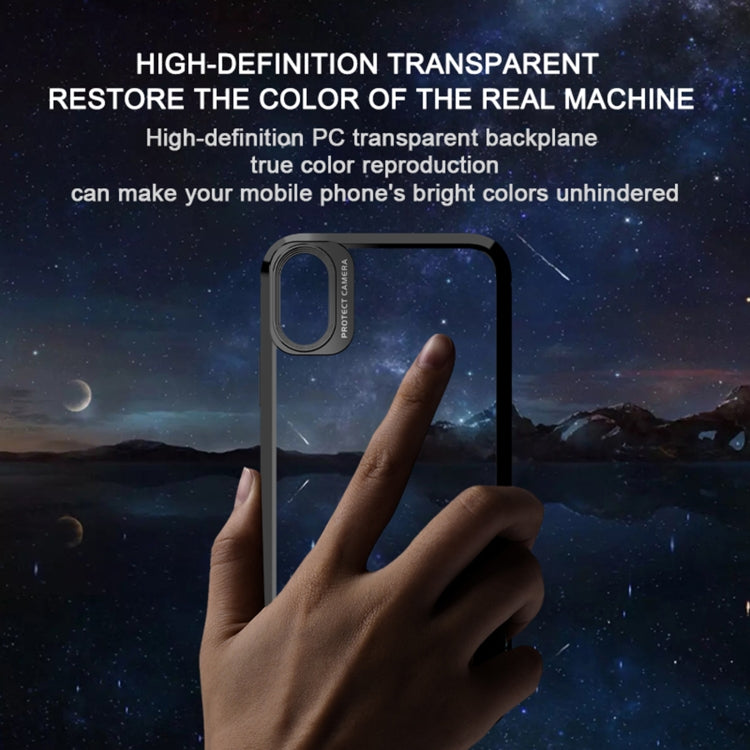 iPAKY MG Series Carbon Fiber Texture Shockproof TPU+ Transparent PC Case, For iPhone XS Max