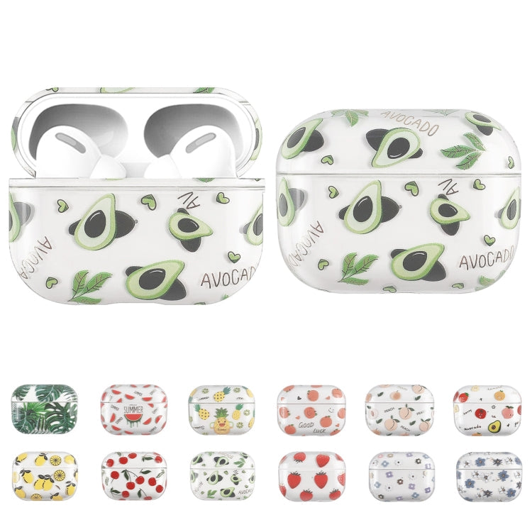 Bronzing Fruit Pattern PC Earphone Hard Protective Case For AirPods Pro(F11)