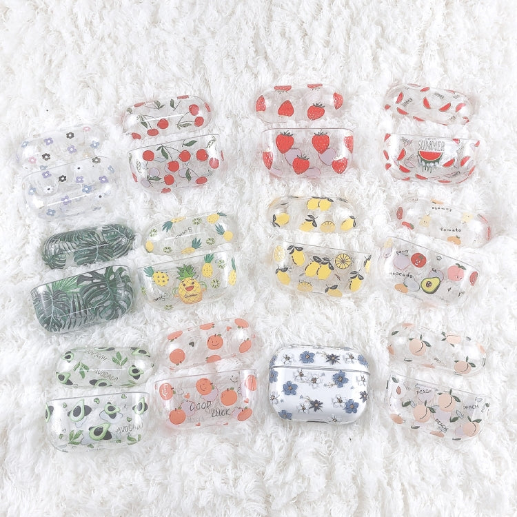Bronzing Fruit Pattern PC Earphone Hard Protective Case For AirPods Pro(F11)