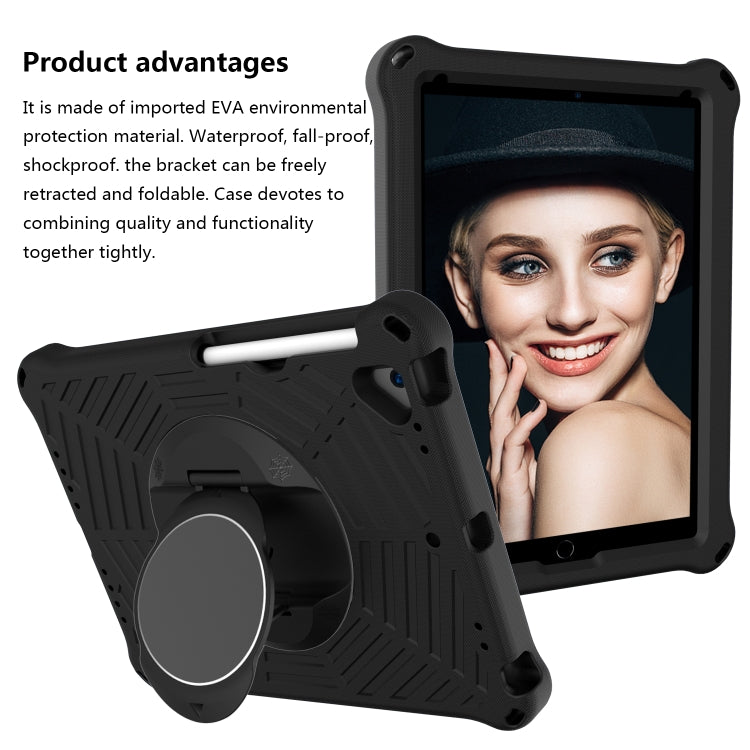 Spider King EVA Protective Case with Adjustable Shoulder Strap & Holder & Pen Slot, For iPad 9.7 2018 & 2017 / Pro 9.7 / Air 2 / Air, For iPad 10.2 2021 / 2020 / 2019, For iPad Pro 10.5 inch 2017 / Air 3 10.5 inch                                       ...