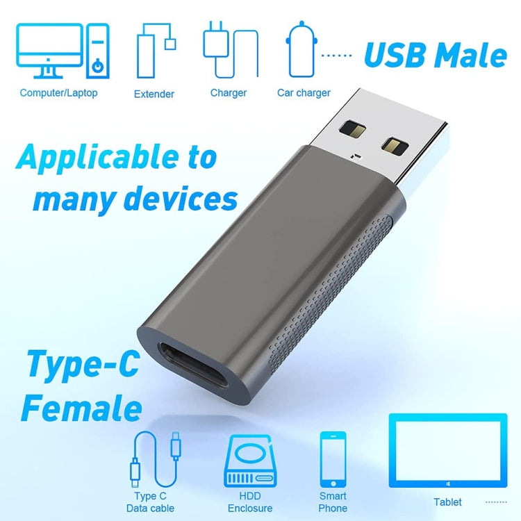 XQ-ZH011 USB 3.0 Male to USB-C / Type-C Female OTG Zinc Alloy Adapter
