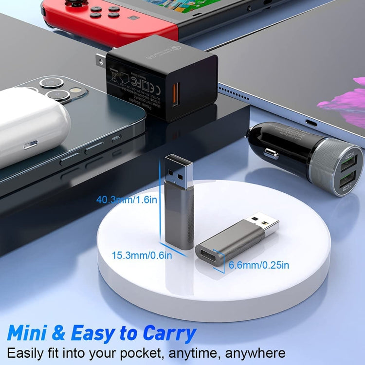 XQ-ZH011 USB 3.0 Male to USB-C / Type-C Female OTG Zinc Alloy Adapter