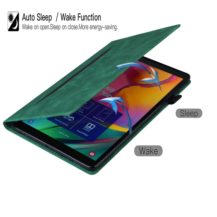 Business Leather Case for iPad 9.7/Pro 9.7/Air 2 with Holder, Card Slots, Photo Frame, Sleep/Wake Function (Green)