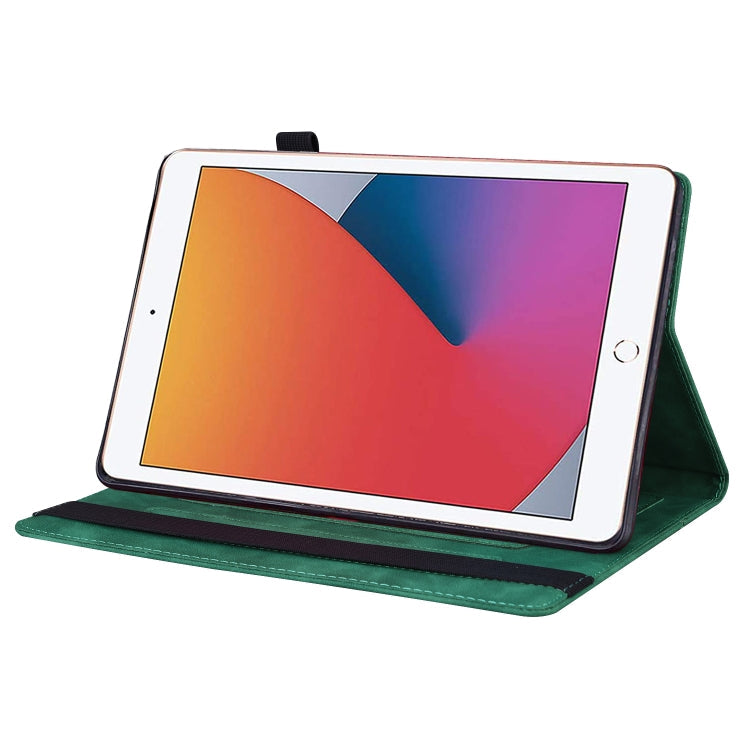 Business Leather Case for iPad 9.7/Pro 9.7/Air 2 with Holder, Card Slots, Photo Frame, Sleep/Wake Function (Green)