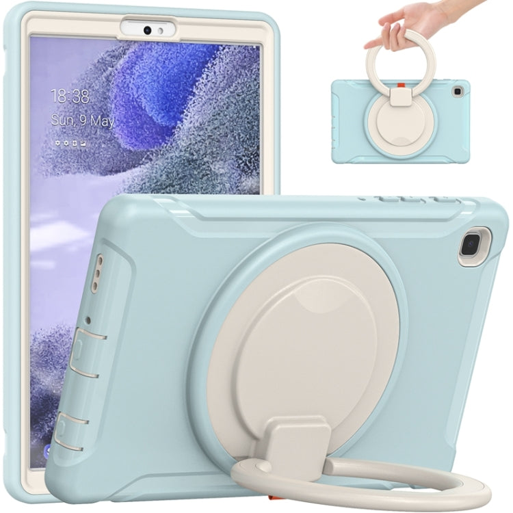 Shockproof TPU+PC Case with 360° Rotating Handle & Pen Slot for Samsung Galaxy Tab A7 Lite T220 (Ice Crystal Blue)