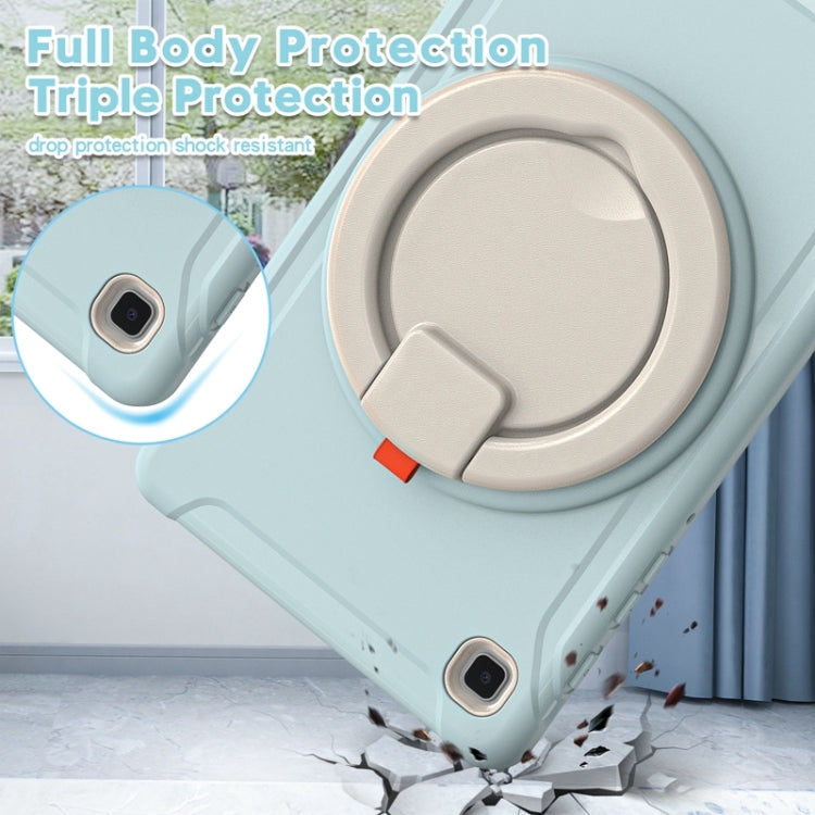 Shockproof TPU+PC Case with 360° Rotating Handle & Pen Slot for Samsung Galaxy Tab A7 Lite T220 (Ice Crystal Blue)