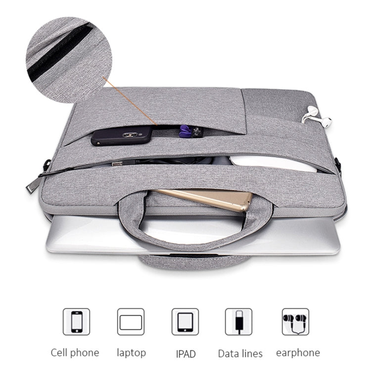 ND05SDJ Oxford Cloth + Nylon Laptop Portable Shoulder Bag, Size:15.6 inch(Navy Blue)