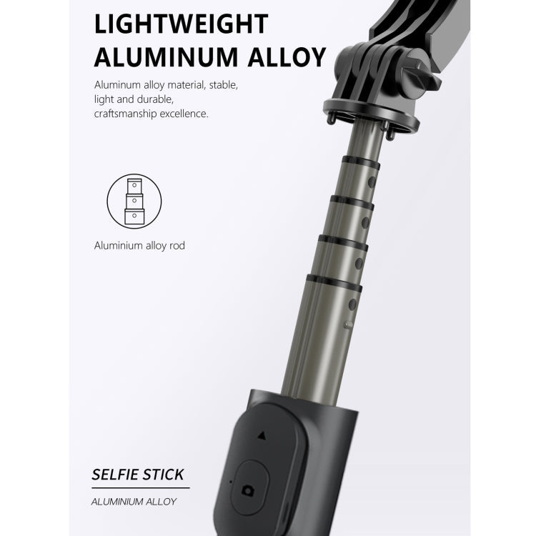 Q03S Fill Light Bluetooth Selfie Stick Tripod Mobile Phone Holder(White)