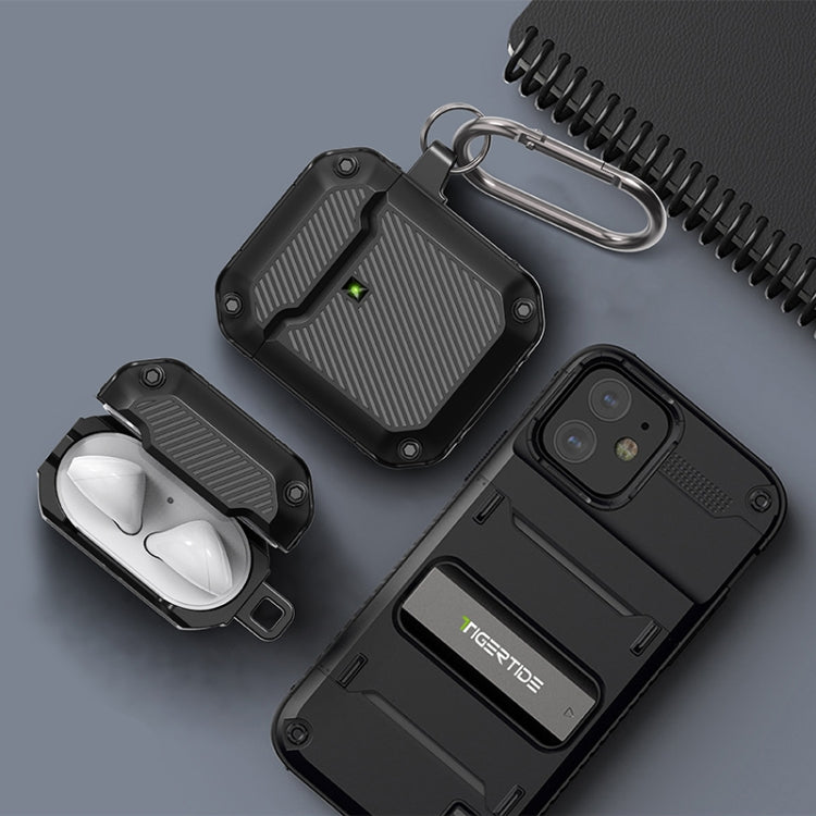 Shield Armor Shield Armor Waterproof Wireless Earphone Protective Case For AirPods 1/2(Black)