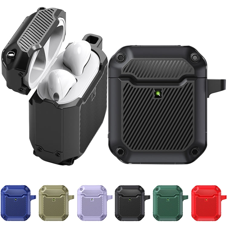 Shield Armor Shield Armor Waterproof Wireless Earphone Protective Case For AirPods 1/2(Black)