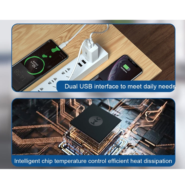WK WP-U56 2A Dual USB Fast Charging Travel Charger Power Adapter,, EU Plug