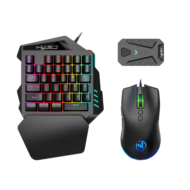 HXSJ P8+V100+A883 Keyboard Mouse Converter + One-handed Keyboard + Programming Gaming Mouse Set, P8+V100+A883