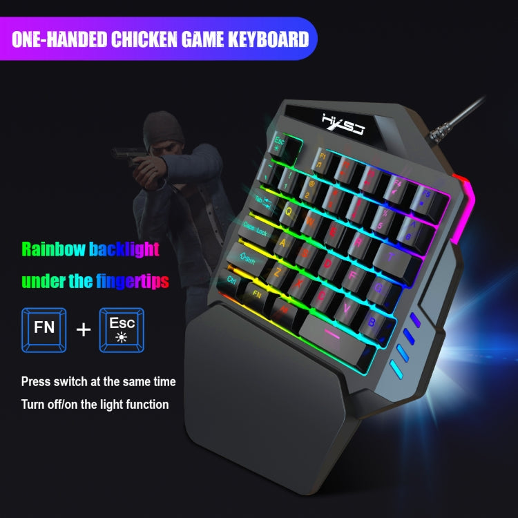 HXSJ P8+V100+A883 Keyboard Mouse Converter + One-handed Keyboard + Programming Gaming Mouse Set, P8+V100+A883