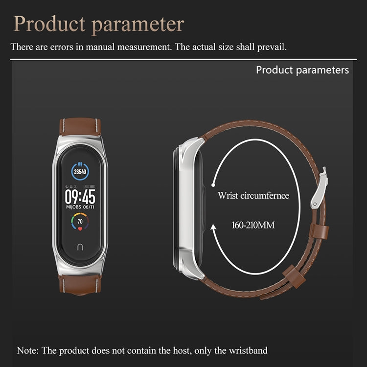 For Xiaomi Mi Band 6 / 5 CS Microfiber Leather Replacement Watchband