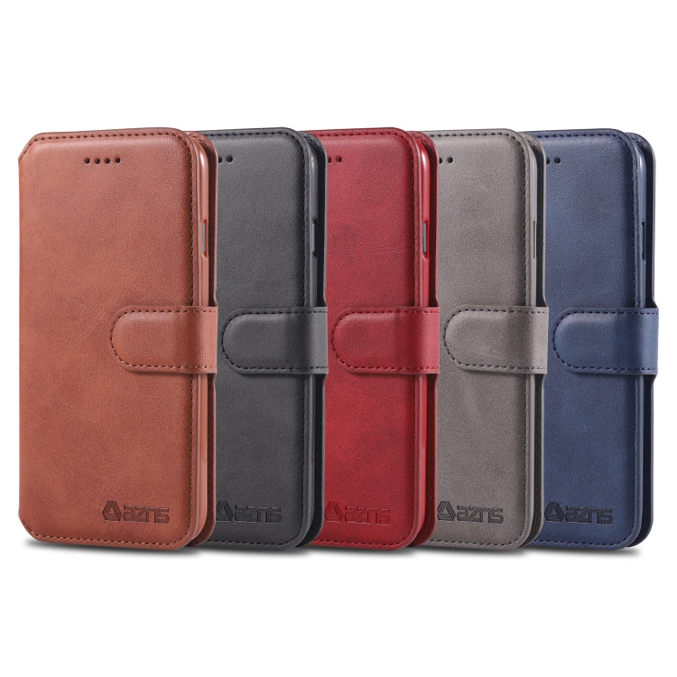 For iPhone 7 / 8 AZNS Calf Texture Magnetic Horizontal Flip PU Leather Case with Holder & Card Slots & Photo Frame(Black)