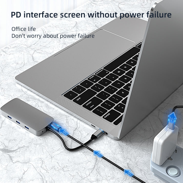 Basix BL10V 10 in 1 USB-C / Type-C to RJ45 + VGA + HDMI + 3.5mm AUX + SD / TF Card Slot + PD USB-C / Type-C + USB 3.0 + 2 USB 2.0 Ports Docking Station HUB
