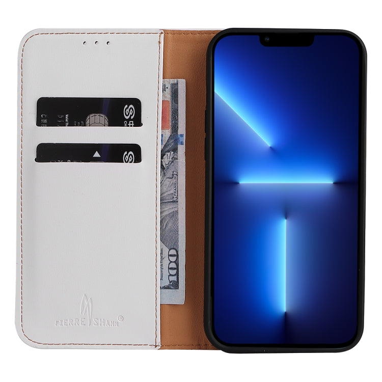 Fierre Shann PU Leather Texture Horizontal Flip Leather Case with Holder & Card Slots & Wallet, For iPhone 13 Pro Max, For iPhone 13 mini, For iPhone 13, For iPhone 13 Pro