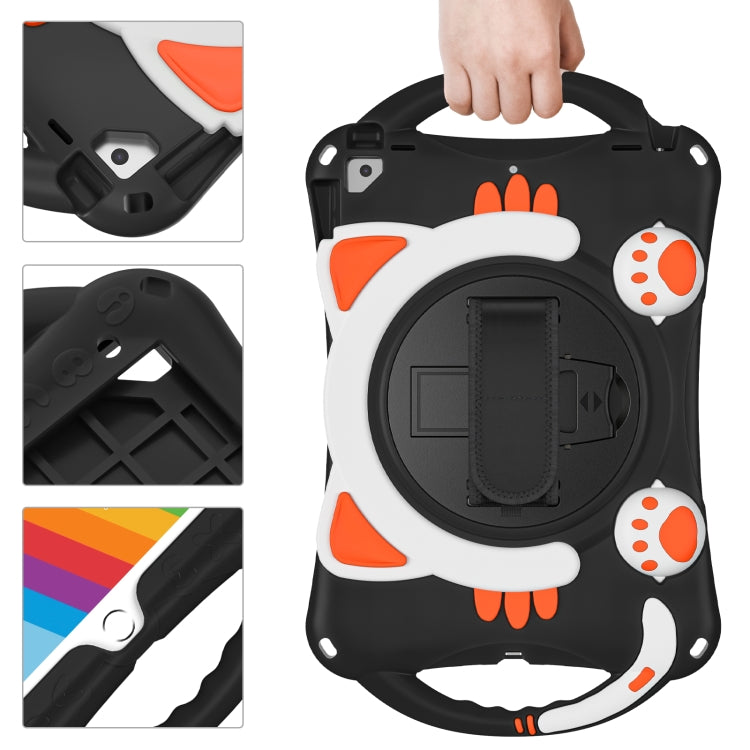 Cute Cat King Kids Shockproof EVA Protective Case with Holder & Shoulder Strap & Handle, For iPad 10.2 2021 / 2020 / 2019 / Pro 10.5 / Air 10.5