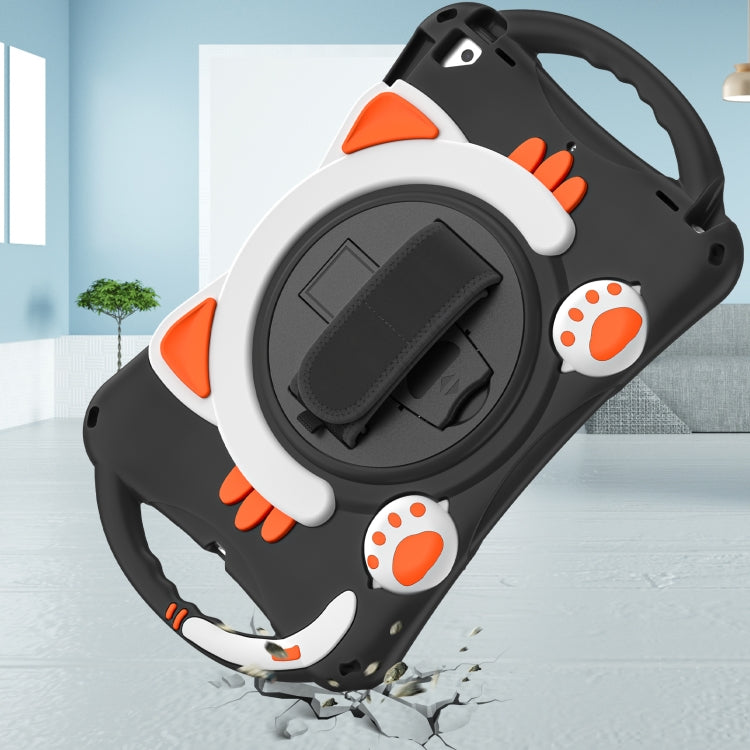 Cute Cat King Kids Shockproof EVA Protective Case with Holder & Shoulder Strap & Handle, For iPad 10.2 2021 / 2020 / 2019 / Pro 10.5 / Air 10.5