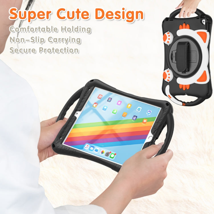 Cute Cat King Kids Shockproof EVA Protective Case with Holder & Shoulder Strap & Handle, For iPad 10.2 2021 / 2020 / 2019 / Pro 10.5 / Air 10.5