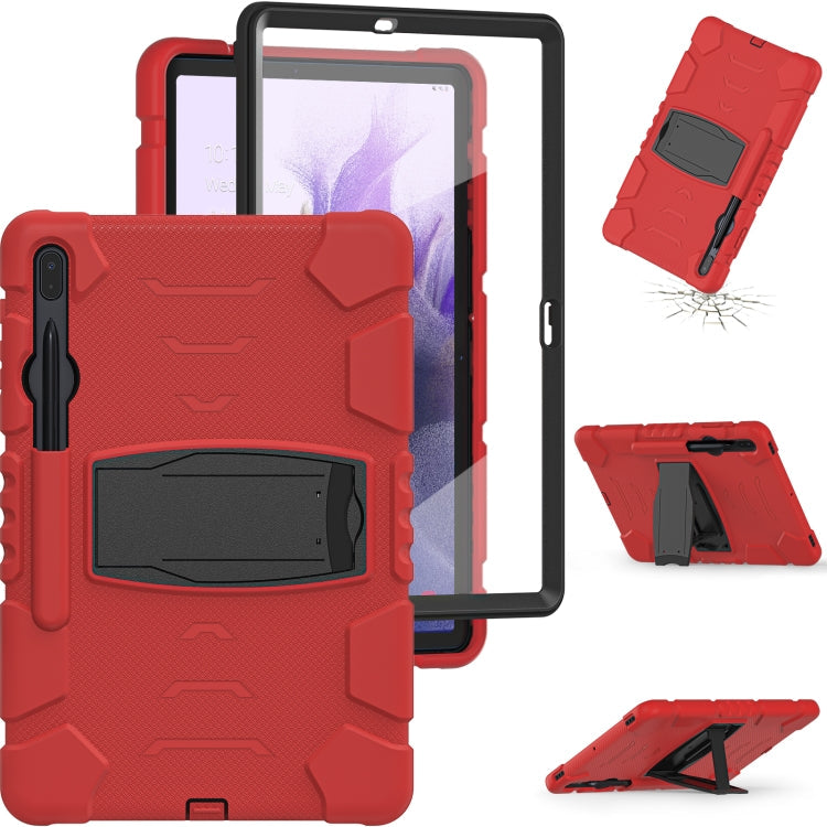 3-Layer Protection Screen Frame + PC + Silicone Shockproof Combination Case with Holder, For Samsung Galaxy Tab S7+/S7 FE 12.4 inch