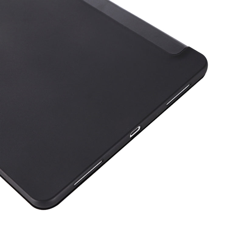 For iPad Pro 12.9 2022 / 2021 / 2020 / 2018 TPU Horizontal Flip Leather Tablet Case with Three-folding Holder(Black)