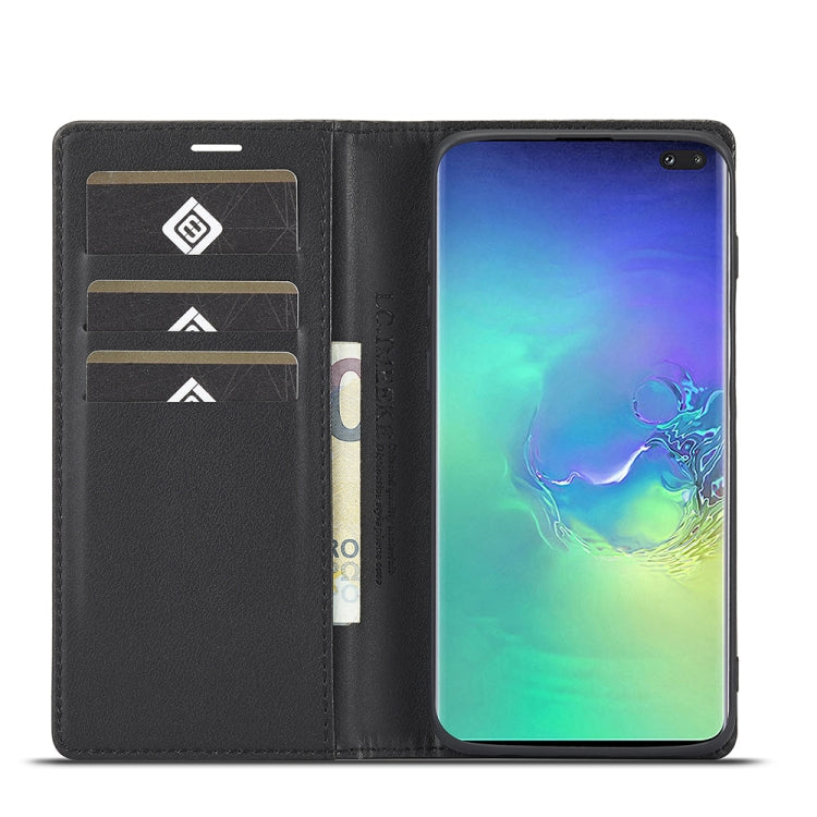 LC.IMEEKE Carbon Fiber PU + TPU Horizontal Flip Leather Case with Holder & Card Slot & Wallet, For Samsung Galaxy S10, For Samsung Galaxy S10+, For Samsung Galaxy S20, For Samsung Galaxy S20+, For Samsung Galaxy S20 FE, For Samsung Galaxy S21 5G       ...