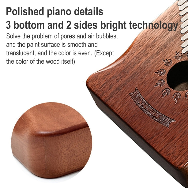 21 Tone Acacia Wood Thumb Piano Kalimba Musical Instruments(Aurora Blue-Sun)